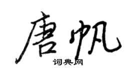 王正良唐帆行书个性签名怎么写