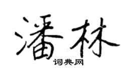 王正良潘林行书个性签名怎么写