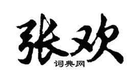 胡问遂张欢行书个性签名怎么写