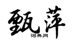 胡问遂甄萍行书个性签名怎么写