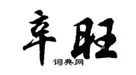 胡问遂辛旺行书个性签名怎么写