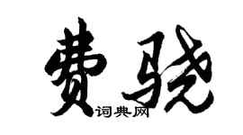 胡问遂费骁行书个性签名怎么写