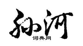 胡问遂孙河行书个性签名怎么写