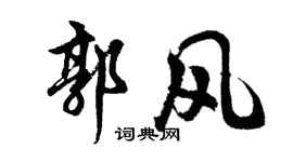 胡问遂郭风行书个性签名怎么写