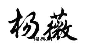 胡问遂杨薇行书个性签名怎么写