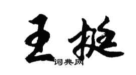 胡问遂王挺行书个性签名怎么写