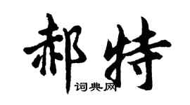 胡问遂郝特行书个性签名怎么写