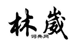 胡问遂林崴行书个性签名怎么写
