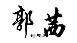 胡问遂郭茜行书个性签名怎么写
