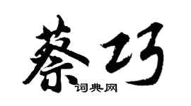 胡问遂蔡巧行书个性签名怎么写