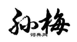 胡问遂孙梅行书个性签名怎么写