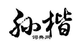 胡问遂孙楷行书个性签名怎么写