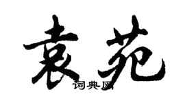 胡问遂袁苑行书个性签名怎么写