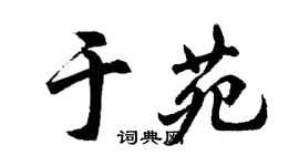 胡问遂于苑行书个性签名怎么写