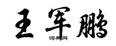 胡问遂王军鹏行书个性签名怎么写