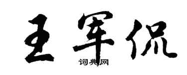 胡问遂王军侃行书个性签名怎么写