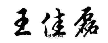 胡问遂王佳磊行书个性签名怎么写