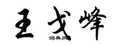 胡问遂王戈峰行书个性签名怎么写