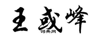 胡问遂王或峰行书个性签名怎么写