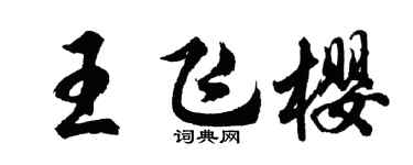 胡问遂王飞樱行书个性签名怎么写