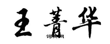 胡问遂王菁华行书个性签名怎么写