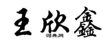 胡问遂王欣鑫行书个性签名怎么写