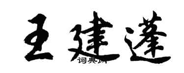 胡问遂王建蓬行书个性签名怎么写