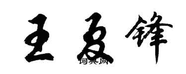 胡问遂王夏锋行书个性签名怎么写