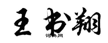 胡问遂王书翔行书个性签名怎么写