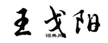 胡问遂王戈阳行书个性签名怎么写