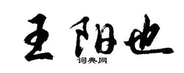 胡问遂王阳也行书个性签名怎么写