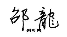 王正良邵龙行书个性签名怎么写