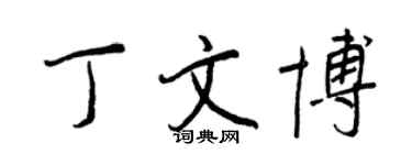 王正良丁文博行书个性签名怎么写