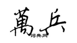王正良万兵行书个性签名怎么写