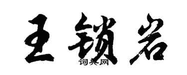 胡问遂王锁岩行书个性签名怎么写