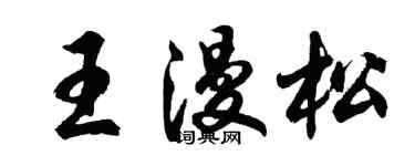 胡问遂王漫松行书个性签名怎么写