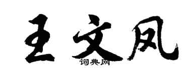 胡问遂王文凤行书个性签名怎么写