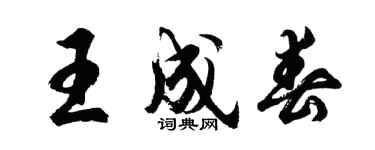 胡问遂王成春行书个性签名怎么写