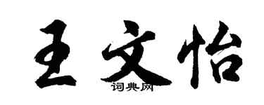 胡问遂王文怡行书个性签名怎么写