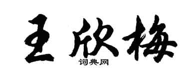 胡问遂王欣梅行书个性签名怎么写