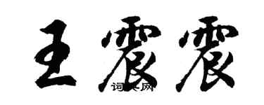 胡问遂王震震行书个性签名怎么写