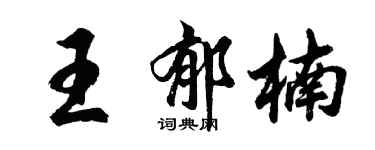 胡问遂王郁楠行书个性签名怎么写