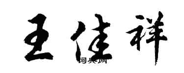 胡问遂王佳祥行书个性签名怎么写