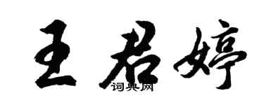胡问遂王君婷行书个性签名怎么写