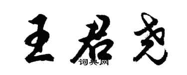 胡问遂王君尧行书个性签名怎么写