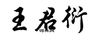 胡问遂王君衍行书个性签名怎么写