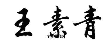 胡问遂王素青行书个性签名怎么写