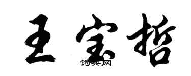 胡问遂王宝哲行书个性签名怎么写