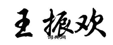 胡问遂王振欢行书个性签名怎么写