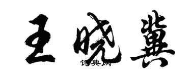 胡问遂王晓冀行书个性签名怎么写